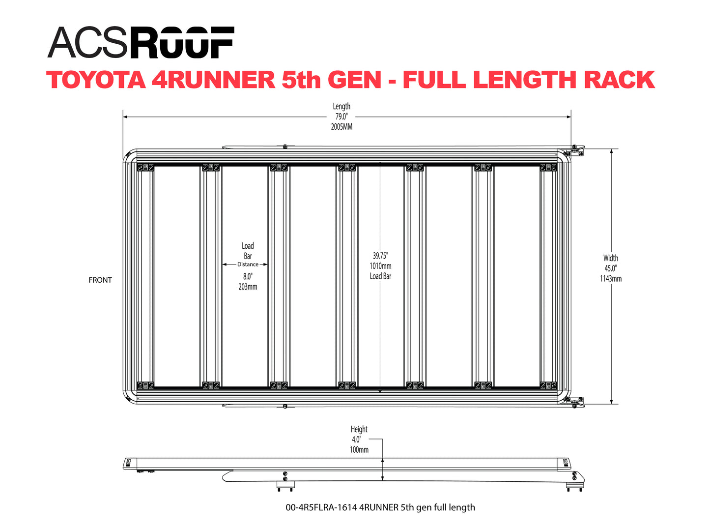 ACS ROOF Over Cab Platform Rack