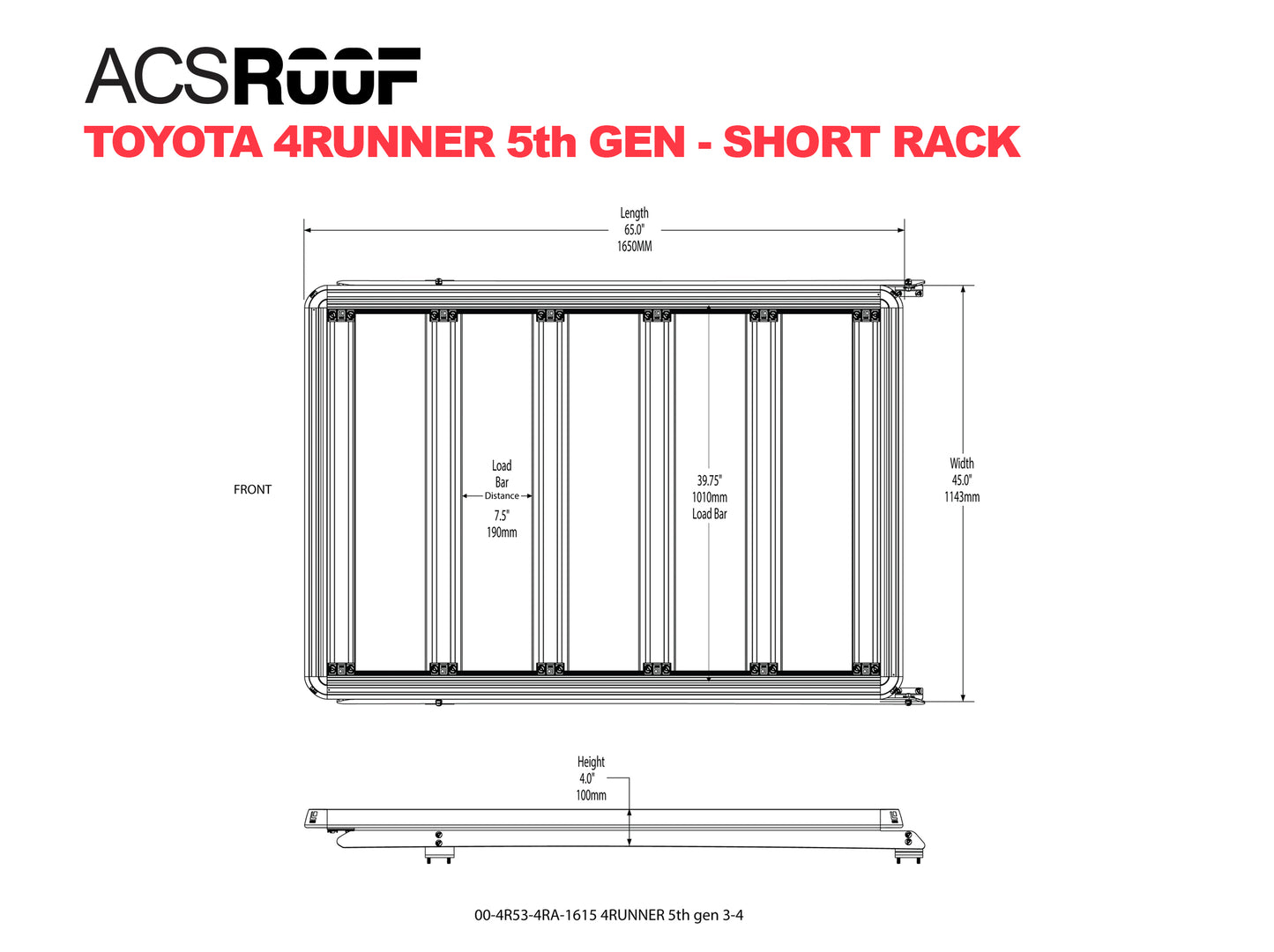ACS ROOF Over Cab Platform Rack
